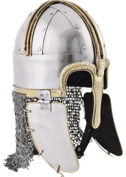 Coppergate Helm, mit vernieteter Kettenbrünne, 1,6 mm Stahl