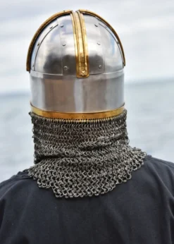 Coppergate Helm, mit vernieteter Kettenbrünne, 1,6 mm Stahl