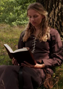 Cotehardie Ava, Mittelalterkleid, braun