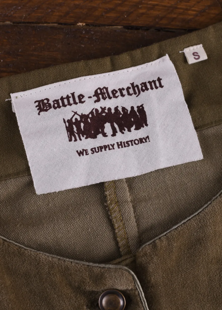 Cotehardie Isabell aus Samt, Mittelalterkleid, grün