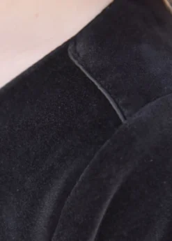 Cotehardie Isabell aus Samt, Mittelalterkleid, schwarz