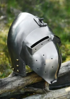 Deutsche Beckenhaube mit Visier, Schaukampf, 2 mm Stahl