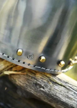 Deutsche Beckenhaube mit Visier, Schaukampf, 2 mm Stahl