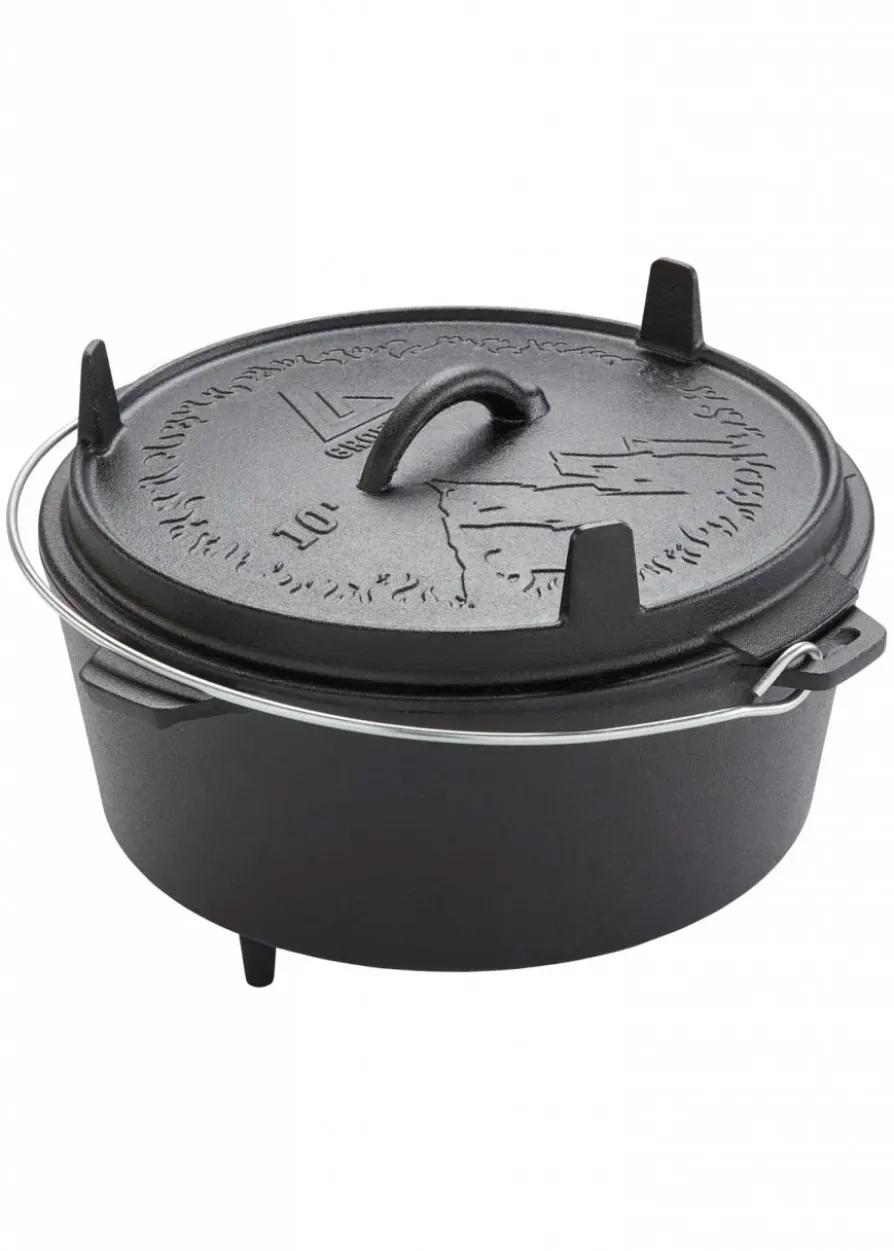 Dutch Oven 10l, Gusseiserner Topf 33 cm