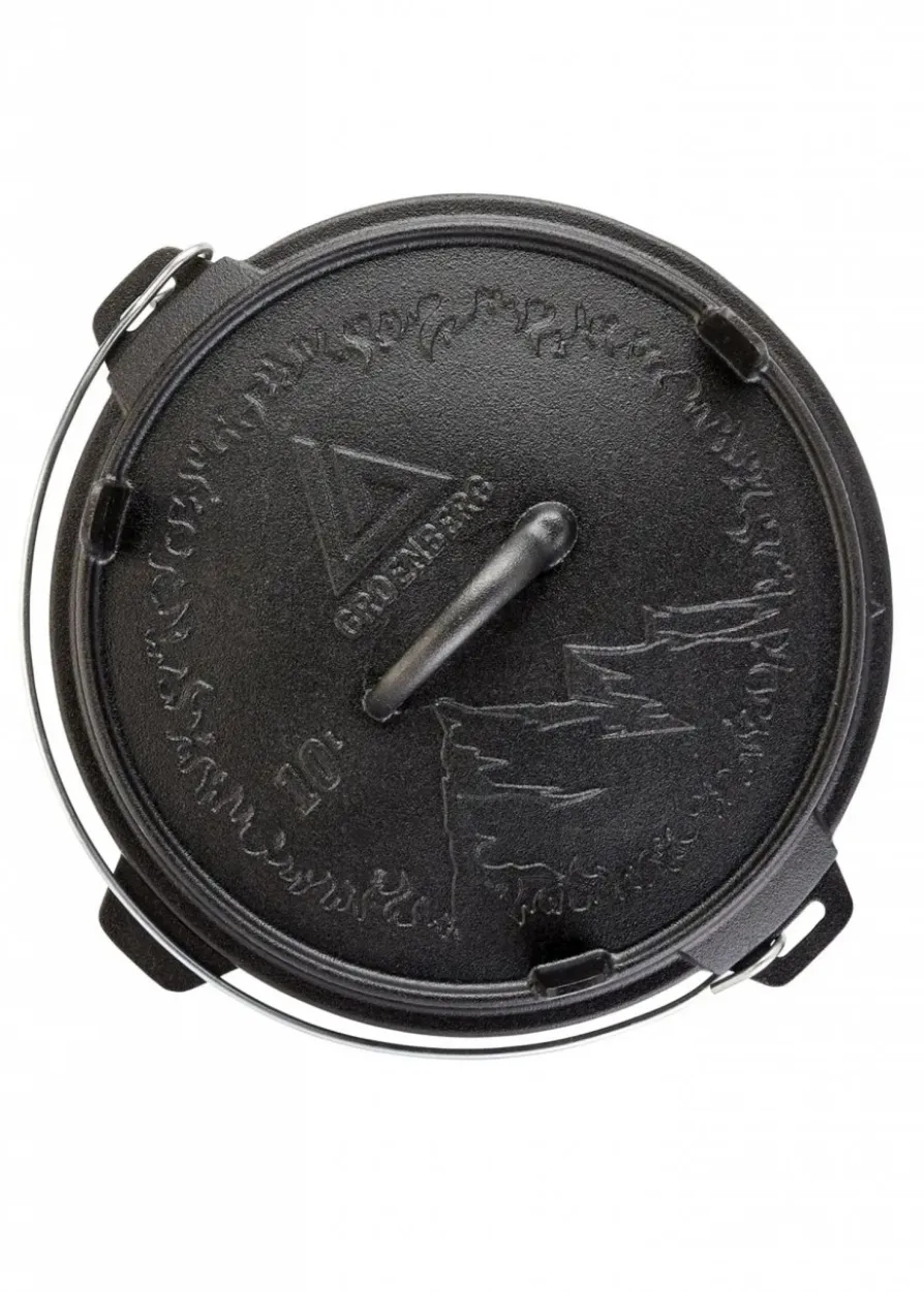 Dutch Oven 10l, Gusseiserner Topf 33 cm