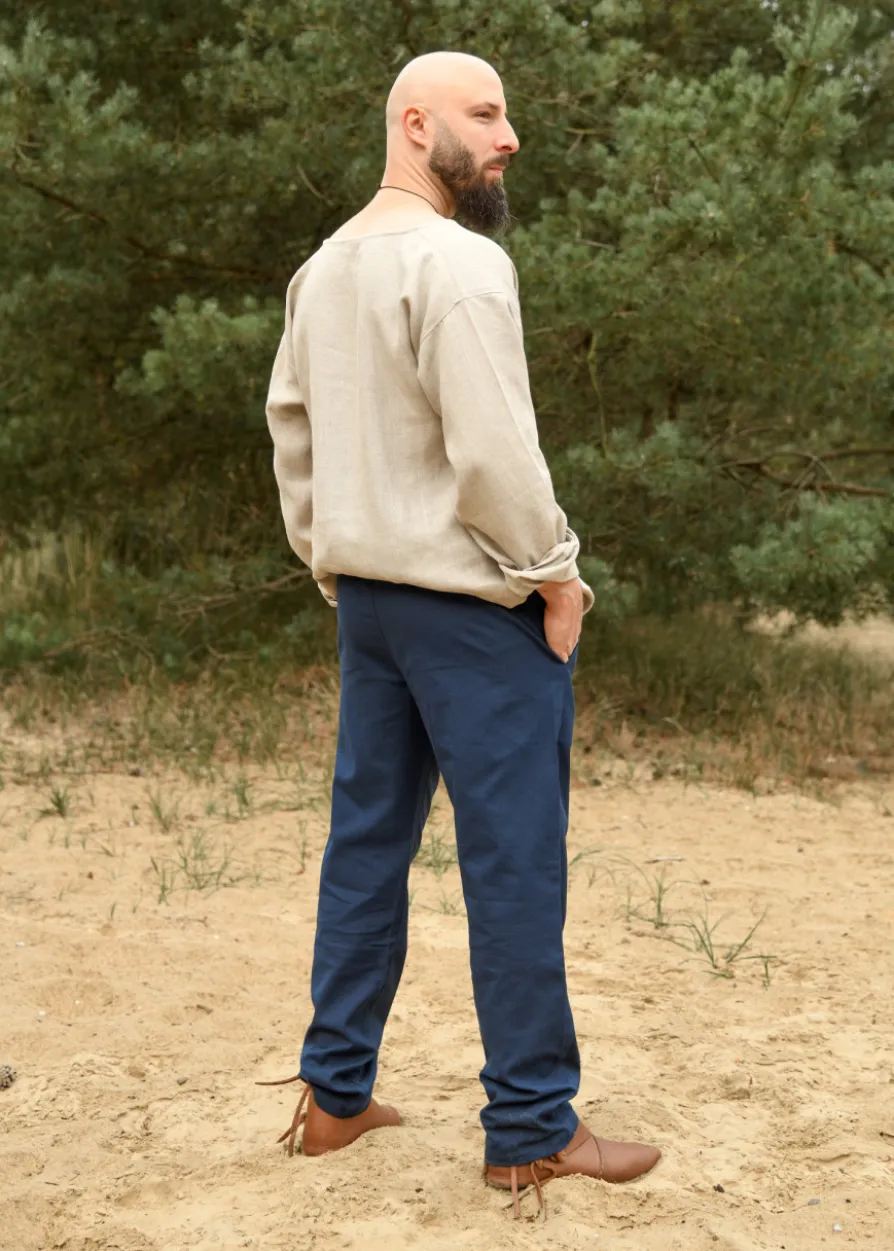 Einfache Mittelalter-Hose Hagen, blau