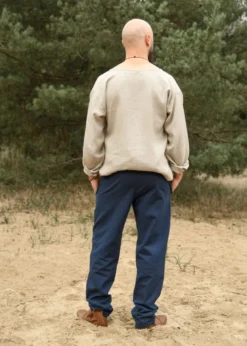 Einfache Mittelalter-Hose Hagen, blau