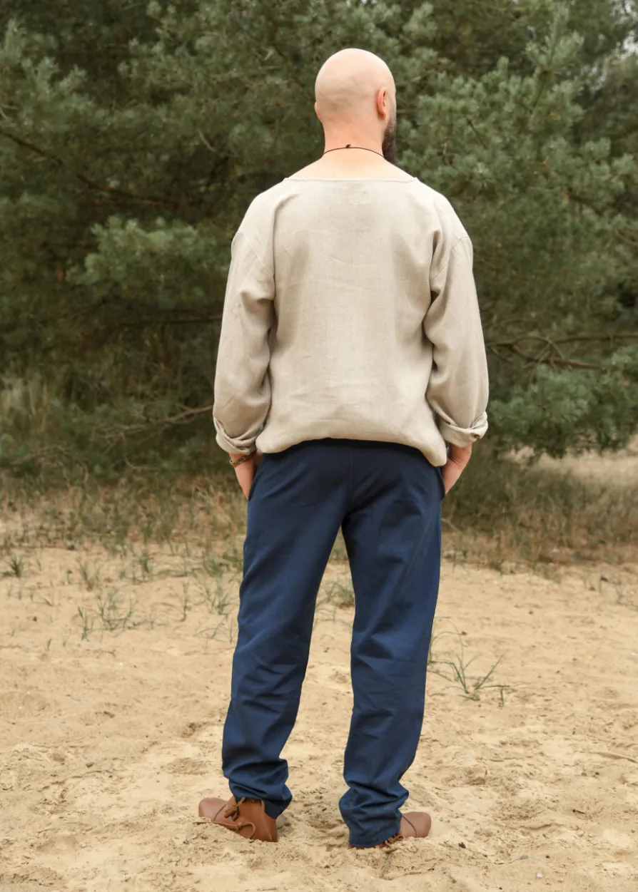 Einfache Mittelalter-Hose Hagen, blau