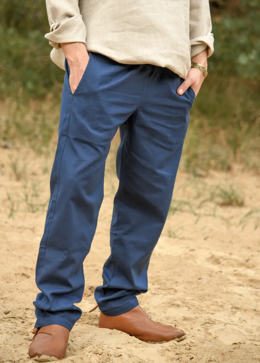 Einfache Mittelalter-Hose Hagen, blau