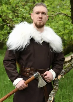 Einfache Mittelalter-Tunika Gunther, langarm, braun