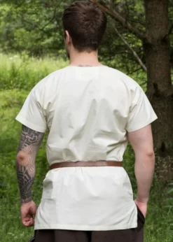 Einfache Mittelalter-Tunika Sigmund, kurzarm, natur