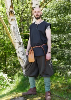 Einfache Mittelalter Tunika Clement, ärmellos, dunkelblau