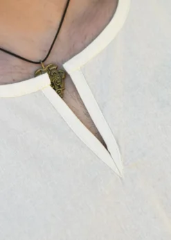Einfache Mittelalter Tunika Clement, ärmellos, natur