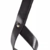 Einfacher Gürtelhalter für Trinkhorn aus Leder, Hornhalter, schwarz