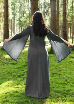 Elegantes Kleid Elira mit langen Ärmeln, grau