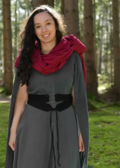 Elegantes Kleid Elira mit langen Ärmeln, grau