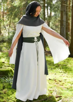 Elegantes Kleid Elira mit langen Ärmeln, natur