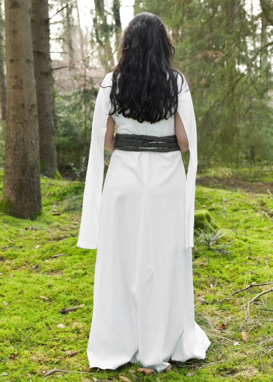 Elegantes Kleid Elira mit langen Ärmeln, natur
