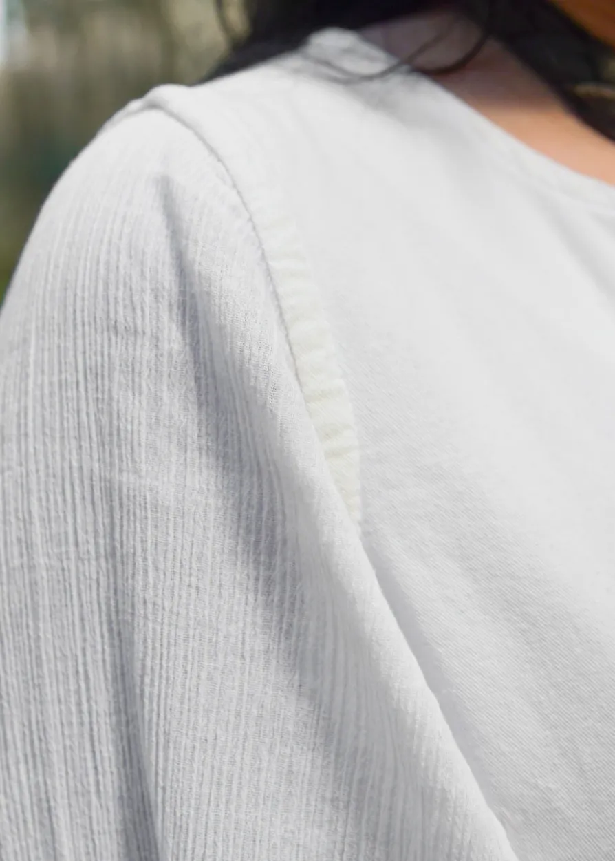 Elegantes Kleid Elira mit langen Ärmeln, natur