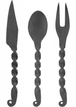 Essbesteck 3-teilig Messer, Gabel, Löffel