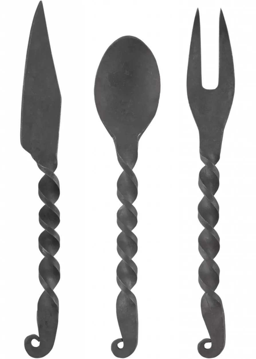 Essbesteck 3-teilig Messer, Gabel, Löffel