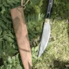 Essmesser mit Griff aus Horn, 17 cm mit Scheide