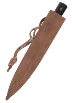 Essmesser mit Griff aus Horn, 17 cm mit Scheide