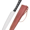 Essmesser mit Griff aus Horn, 23,5 cm mit Scheide