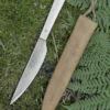 Essmesser mit Griff aus Knochen, 19 cm mit Scheide