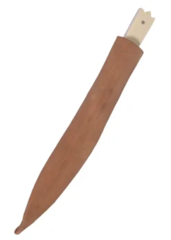 Essmesser mit Griff aus Knochen, 19 cm mit Scheide