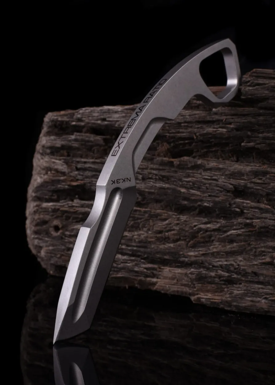 Extrema Ratio N.K.3 K, stonewashed, Feststehendes Messer