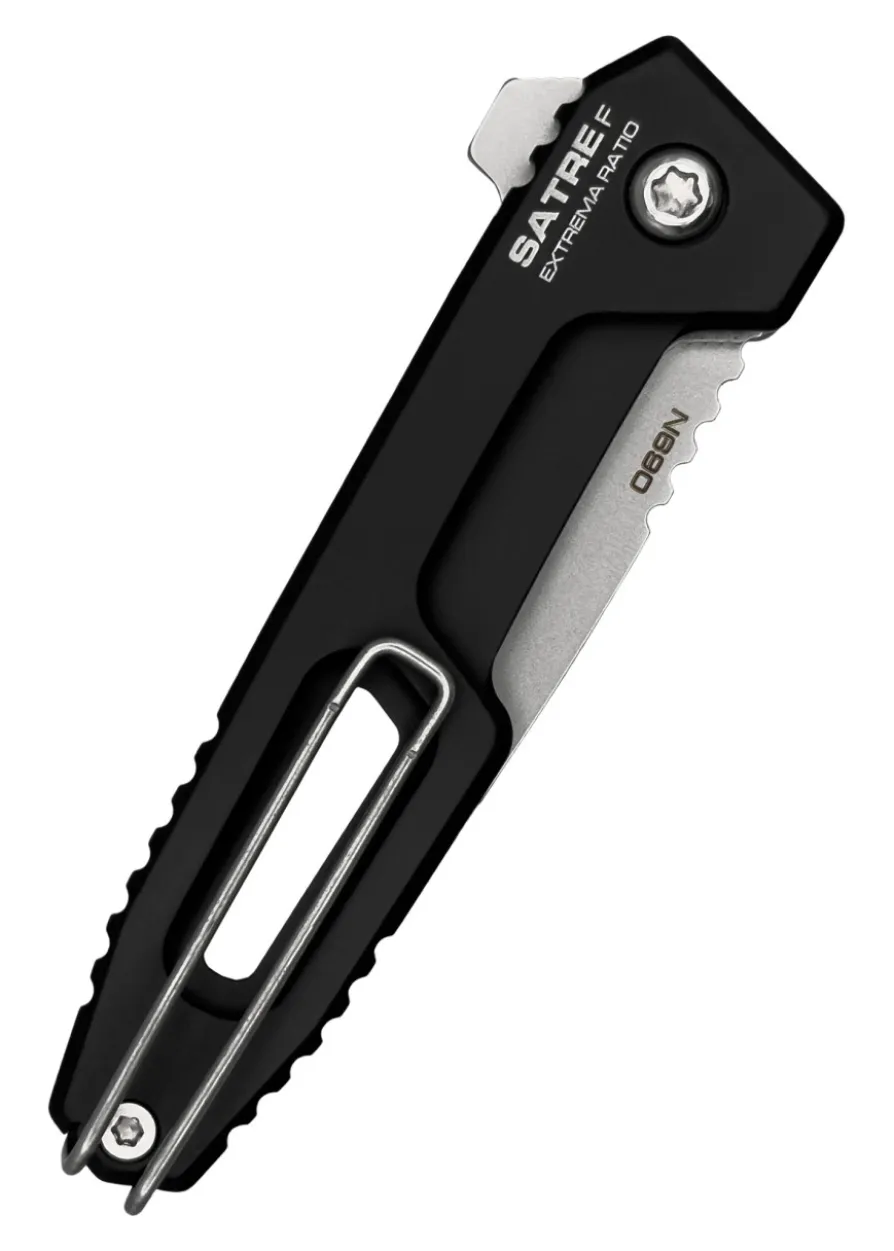 Extrema Ratio, Satre F N690 Schwarz Stone Washed, Taschenmesser