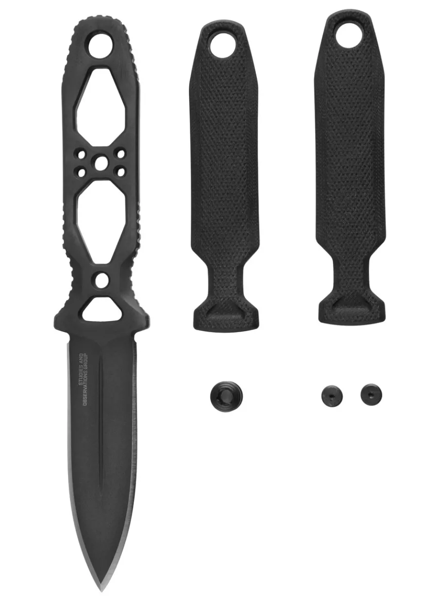 Feststehendes Messer Pentagon FX Covert - Blackout, SOG, mit leichten Mängeln