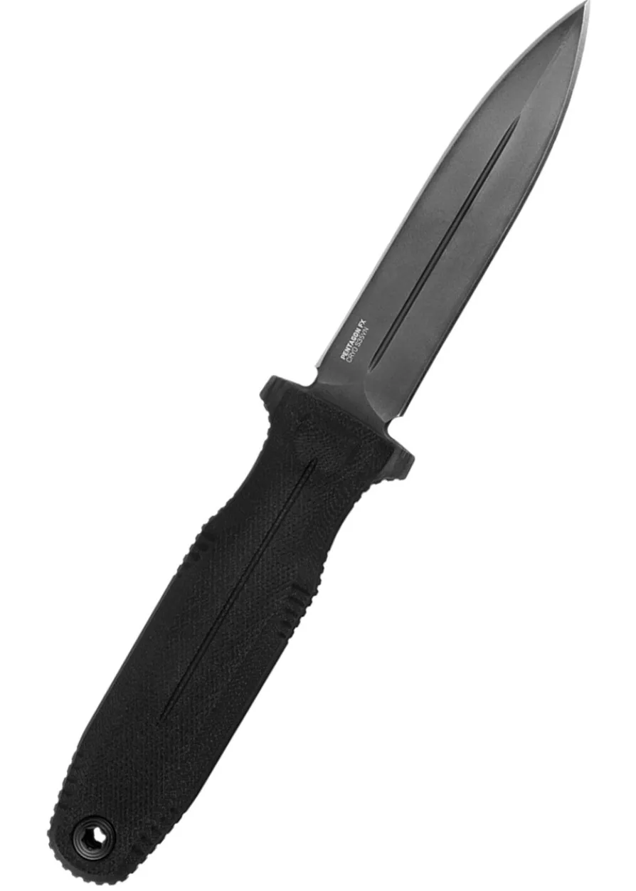 Feststehendes Messer Pentagon FX - Blackout, SOG, mit leichten Mängeln