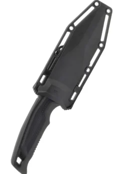 Feststehendes Messer Recondo FX, Schwarz, Teil-Wellenschliff, SOG
