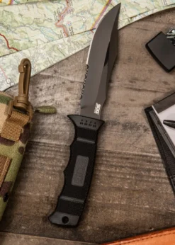 Feststehendes Messer Seal Pup Elite, Teilwellenschliff, SOG