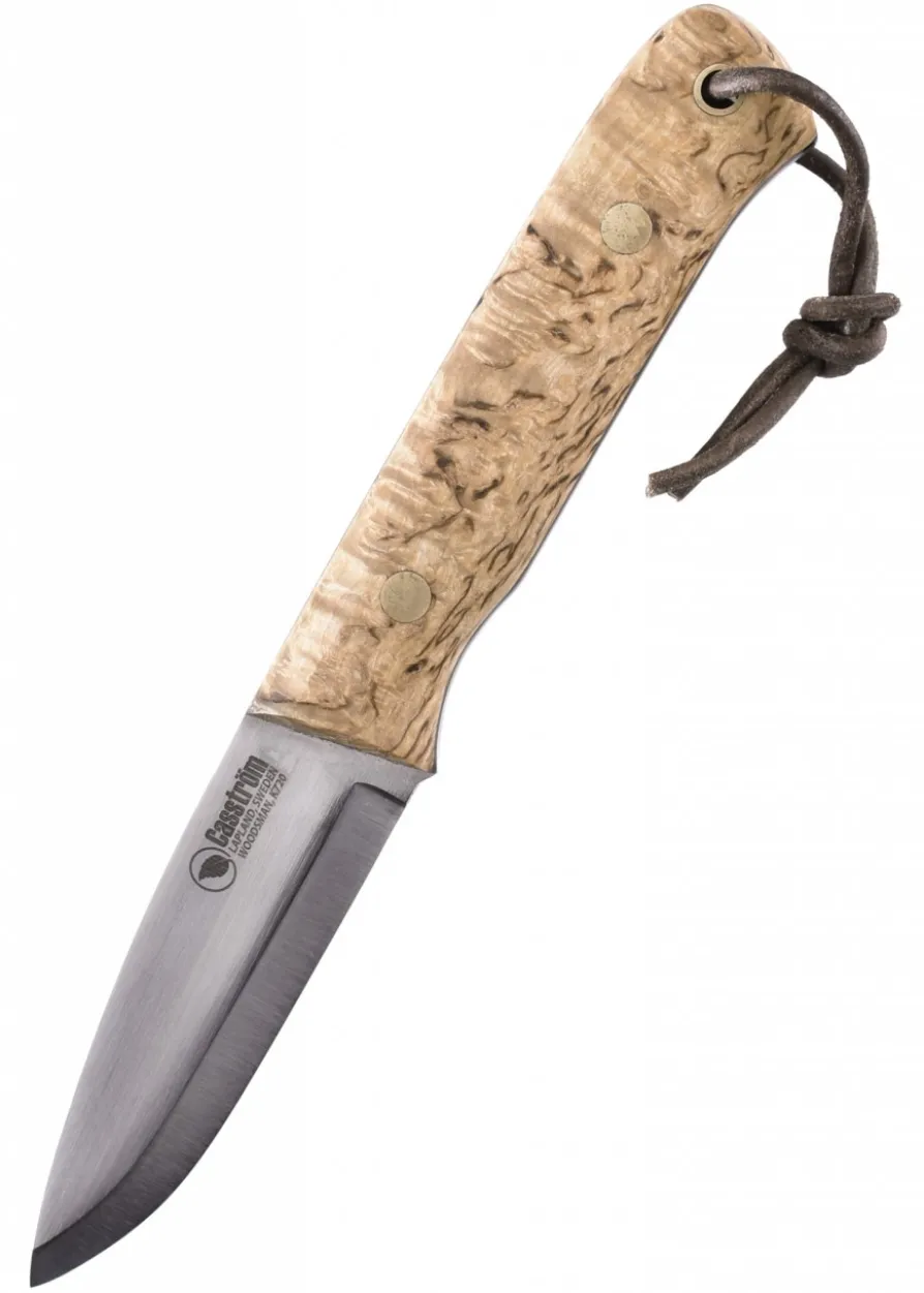 Feststehendes Messer Woodsman, Maserbirke, Casström