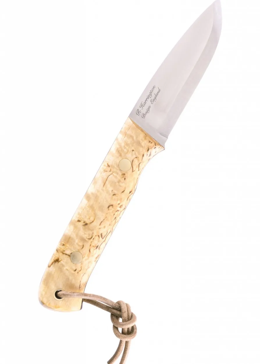 Feststehendes Messer Woodsman, Maserbirke + Feuerstahl
