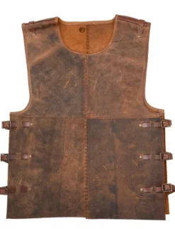 Fettleder Brustpanzer Sindri, braun - Lederrüstung