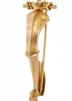 Fibel aus Messing, ca. 6,4 x 2,5 cm
