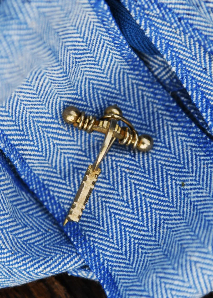Fibel aus Messing, ca. 4,9 x 3,5 cm