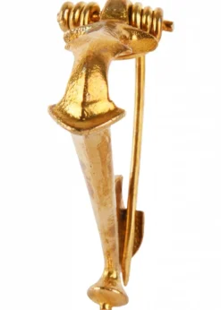 Fibel aus Messing, ca. 4,9 x 3,1 cm