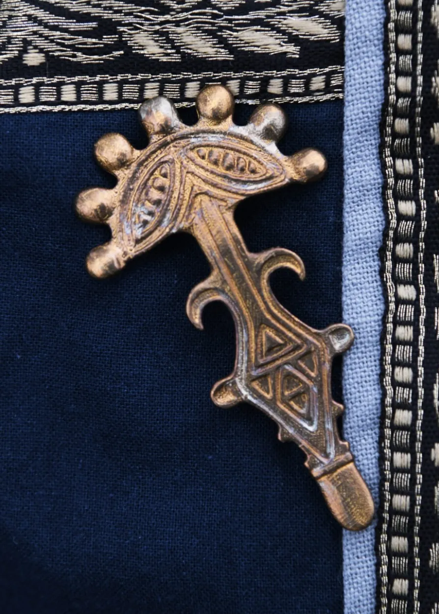 Fibel aus Messing, ca. 6,8 x 3,8 cm