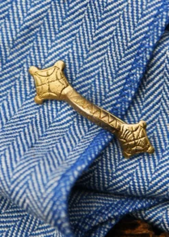Fibel aus Messing, Gewandschließe, ca. 5,1 x 1,7 cm