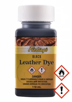 Fiebing's Leather Dye, Lederfarbe, Schwarz, 118 ml Flasche