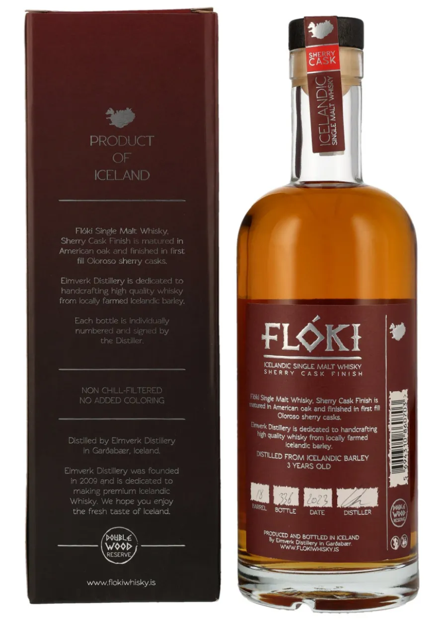 Flóki Single Malt Whisky Oloroso Sherry Cask Finish, 47% Vol., 0,7l