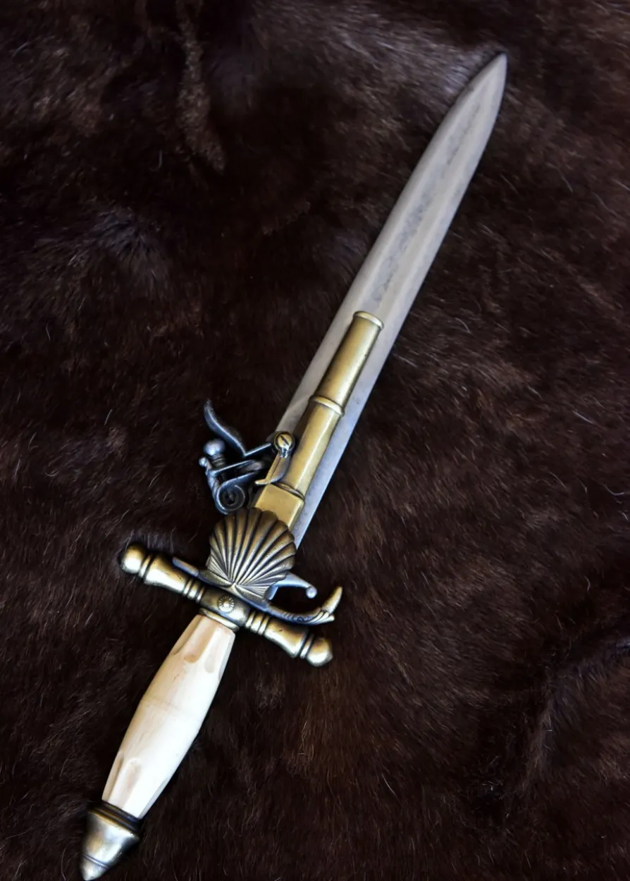 Französische Dolch-Pistole, 18. Jahrhundert, Replik