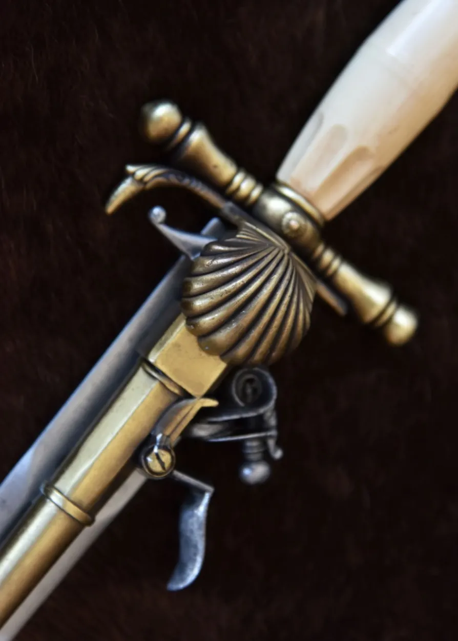 Französische Dolch-Pistole, 18. Jahrhundert, Replik