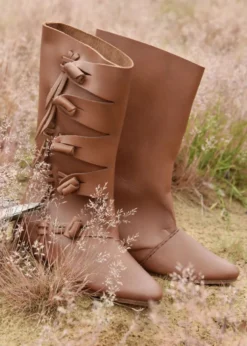 Frühmittelalterliche Wikingerstiefel, braun