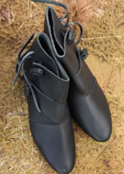Frühmittelalterliche Wikingerschuhe Jorvik, schwarz